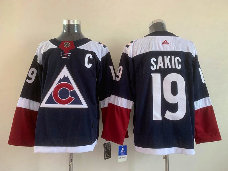 Men's Colorado Avalanche Joe Sakic #19 Navy Breakaway Jersey